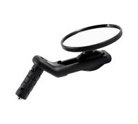 Handlebar Mirrors - Wide Angle 360 Degree Rotatable | Handlebar Cap with Stainless Steel Lens Height Adjustable Rearview Mirror | For Bi