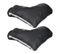 Handlebar Mittens - Windproof Leather + Velvet Thermal Grips Gloves, 13.78x11.02in Winter Handlebar Covers Warm Insulated | Cold Weather Protection For Bicycle, Motorcycle, Scooter, Snowmobile Riding