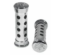 Handlebar Motorcycle Motorbike Scooter custom Bikers Rubber Handle Grips Chrome