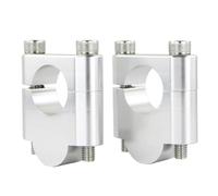 Handlebar Mount Risers For Ducati For Scrambler 800 For Multistrada 1100 28mm 1 1/8" Handlebar Riser Mount Clamp Motorcycle Handle Fat Bar Risers Aluminum Motorbike Handlebar Risers(Silver Riser 30mm)