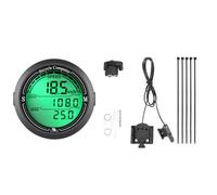 Handlebar Mounted Waterproof Bike Speedometer Featuring Large Backlit Screen, Odometer and Distance Tracking, Shockproof Design with Sensor and Mount (Black)