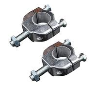 Handlebar Mounting Clamps with Matching Two-Unit Format | Split Circular Body Design, Threaded Bolts and Fitted to Both Units, Coordinated Pair for Clamp Replacement