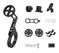 Handlebar Mounting Kit for Bicycle Computers Compatible with For Garmin and For Bryton with Aluminum Alloy Frame and Multiple Attachment Points (curved)