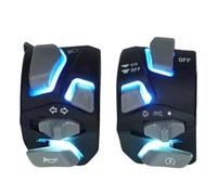 Handlebar Mounting Switch 7/8'' 22mm Universal Motorcycle Handlebar Switch Headlight Warning Light Turn Flash Light Signal Horn Start Kill Button(Blue)