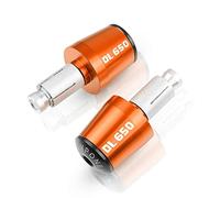 Handlebar part Motorcycle 7/8" 22MM CNC Handlebar Hand Grip Handle Bar End Cap Cover For Suzuki DL650 V-STROM DL 650 VSTROM 2004-2009 2008 2007(Orange)