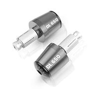 Handlebar part Motorcycle 7/8" 22MM CNC Handlebar Hand Grip Handle Bar End Cap Cover For Suzuki DL650 V-STROM DL 650 VSTROM 2004-2009 2008 2007(Grey)