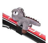 Handlebar Pendant Ornament for Bicycle with Stuffed Plush Dinosaur, Soft Animal Doll Accessory Compatible with Scooters and Motorcycles (Gray)
