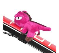 Handlebar Pendant Ornament for Bicycle with Stuffed Plush Dinosaur, Soft Animal Doll Accessory Compatible with Scooters and Motorcycles (Pink)