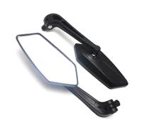 Handlebar Rear View Side Mirror 2Pcs/Pair Motorcycle Rearview Mirror Scooter E-Bike Rear View Mirrors Back Side Convex Mirror Carbon Fiber Universial