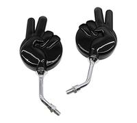 Handlebar Rearview Mirrors - Cool Gesture Motorcycle Mirror, 360 Degree Rotating Pair | Stylish Universal Rear Mirrors for Motorbike Scooter, Clear Reflection Accessories for Bikers Men Women