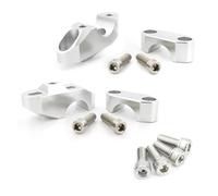 Handlebar Riser 28mm 1 1/8" Handlebar Risers Back Moved Fat Bar Mounting Riser For Benelli For Imperiale 400 For Trail 402S BN125 TRK 502 251(SILVER)