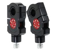 Handlebar Riser Clamp For KAWASAKI For KLE500 KLR250 KLR 650 KLX125 400R 450R KX80 7/8" 1 1/8" Handle Bar Risers Mounting Handlebar Risers(Black and red)