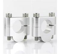 Handlebar Riser Clamp For TRX450R TRX700XX 7/8" 22mm Handlebar Risers Motorcycle CNC Billet Aluminum Mounting Risers Fat Bar Clamps(Silver 20mm)