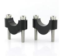 Handlebar Riser Clamp Motorcycle 22mm 7/8" Handlebar Fat Bar Mount Risers CNC Billet For XL1000V VTR1000F CBX750 FMX650 NT650V NX650 SLR650(Black Riser 20mm)