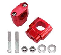 Handlebar Riser Clamps 1-1/8" 28mm CNC Motorcycle HandleBar Bar Mount Clamp Riser Adaptor For Dirt Pit Bike Motocross Accessories(12 Red)