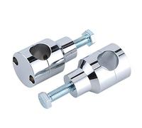 Handlebar Riser, Handlebar Clamp, Qiilu Riser Handle, Universal Circular Handlebar Riser Bracket Mount Clamp Motorcycle Parts 25mm/1.0in(Chrome)
