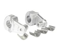 Handlebar Riser Motorcycle CNC Handlebar Riser Bar Handle Clamp Adapter 28mm 22mm Universal For KTM 7/8" 1-1/8 Pit Dirt(2pieces sliver)