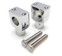 Handlebar Riser Motorcycle Handle Bar Mounting 1 Pair Handlebar Risers Clamp 25mm CNC Aluminium Black For Dyna For Sportster Handlebar Bar Risers(Plating)
