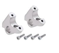 Handlebar riser with offset 30 mm high, 24 mm back, silver for BMW R 1250 GS