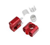 Handlebar Risers 1 Pair CNC 22mm 28mm Off Road Motorcycle Bar Clamps Handlebar Risers Adapter For 7/8" 1-1/8 Pit Dirt Motorbike(22mm red)