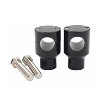 Handlebar Risers Clamp For Custom For Springer For Bobber For Chopper 22mm 25mm Handle Bar 7/8" 1" Handlebar Riser Clamp Aluminum Motorcycle Handle Bar Riser(Black)