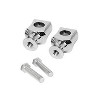 Handlebar Risers Handlebar Mount 1 Pair For 22mm 25mm Handlebar Risers Clamp Universal CNC Aluminium Black Motorcycle Handle Bar Mounting Motorcycle Handlebar (Color : 25mm Chrome)