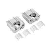 Handlebar Risers Motorcycle Handlebar Riser Pair 22mm/28mm 1/8in 7/8in Motorcycle Handlebar Mount Clamps Riser Adapter(Silver)