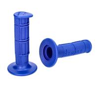 handlebar rubber grip set Domino 1150 off-road half waffle blue