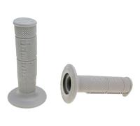 handlebar rubber grip set Domino 1150 off-road half waffle grey