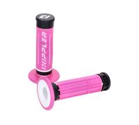 handlebar rubber grip set Doppler Grip 3D pink / white / black