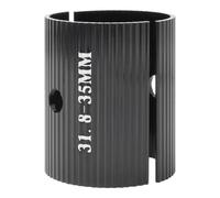 Handlebar Shim - High Strength Bike Stem Adapter, Aluminium Alloy Component, Wavy Cover Design Feature, 25.4 To 31.8 To 35mm Conversion | Increased Friction Accessory For Cycling Mountain Bike Touring