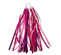 Handlebar Streamers for Children's Bikes and Scooters, Made of Soft Plastic Tassels Designed for Easy Use and Safety (Pink)