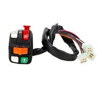 Handlebar Switch 22mm Motorcycle Handlebar Control Button for High Low Beam Turn Signal Horn Ignition Start Overtaking Light Durable Plastic Housing Universal Fit