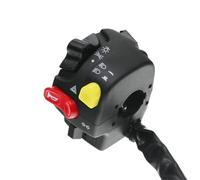 Handlebar Switch Control Button 7/8" Motorcycle Handlebar Switch Assembly Horn High/low Beam Headlight Fog Light Warning Light Push Button Switches