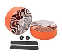 Handlebar Tape Anti Slip Road Bike Handle Bar Wraps with End Plugs for Road Cycling Comfortable Grip Breathable Absorbent Easy Installation Wide Application PU + EVA Material 2 (Orange)