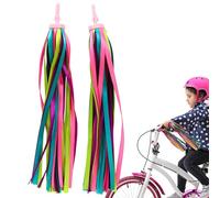 Handlebar Tassels - Colourful Polyester Bands, Children's Decoration Streamer, Colourful Handlebar Tassel Bands, Set with Easy Assembly Aid | Perfect Choice for Scooter and