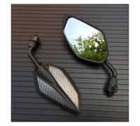 Handlebar Wing Foldable Mirrors 2Pcs/Pair Motorcycle Scooter E-Bike Rearview Mirrors Back Side Convex Mirror 10mm Carbon Fiber(Carbon Look)
