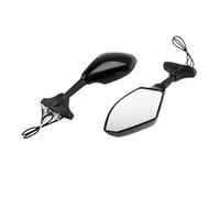 Handlebar Wing Foldable Mirrors For Triumph For Daytona 675 675R 600/650 TT600 Trophy 1200 Black Rear View Side Mirrors With LED Turn Signals