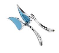Handlebar Wing Mirrors Bar End Crescent Moon Shape Rearview Mirror With Anti-Glare Glass For Motorcycle And Cruiser Scooter Sufficient Customization Side Wing Mirror