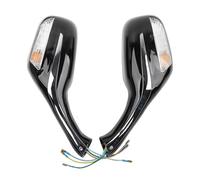 Handlebar Wing Mirrors Bar End For 125cc For Epsilon For JMstar For Eagle Motorcycle Rearview Mirror With Turn Signal Light Side Wing Mirror(Black)