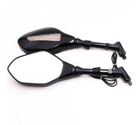 Handlebar Wing Mirrors Bar End For Benelli For TRK For Honnet For Suzuki For GXR Motorcycle Rear Mirror With LED Turn Signal Light Universal Rearview Mirrors Side Wing Mirror