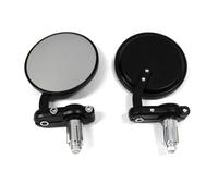 Handlebar Wing Mirrors Bar End For Cafe For Racer 2023 For CAR Pair 7 8" Universal Motorcycle Rear View Mirrors Round Handle Bar End Foldable Motorbike Side Side Wing Mirror(Black)