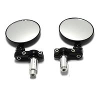 Handlebar Wing Mirrors Bar End For Cafe For Racer Universal Motorcycle Mirror Handlebar Aluminum Rear View Handle Bar End Side With Led Ligh 2PCS 7 8" 22mm