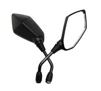 Handlebar Wing Mirrors Bar End For Electromobile Universal 8mm 10mm Motorcycle Rearview Mirrors For Scooter E-Bike Convex Back Side Mirror 2Pcs(MS-1012-Black-10)