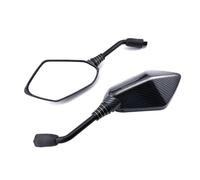Handlebar Wing Mirrors Bar End For Hornet For CB650R For CBR650 For R Universal Rearview Mirrors With LED Turn Signal Light Side Mirror 8MM 10MM Side Wing Mirror(Carbon Fiber Color)