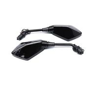Handlebar Wing Mirrors Bar End For Hornet For CB650R For CBR650 For R Universal Rearview Mirrors With LED Turn Signal Light Side Mirror 8MM 10MM Side Wing Mirror(Black)