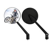 Handlebar Wing Mirrors Bar End For Scooter For Coolster For Moped For Cruiser For ATV Motorcycle Carbon Fiber Rearview Mirror Side