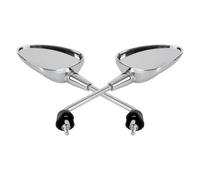 Handlebar Wing Mirrors Bar End For Sprint For 30MPH For 45MPH For Vespa For GTS For HPE Scooter Mirror Side Wing Mirror(Chrome)