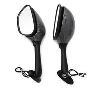 Handlebar Wing Mirrors Bar End For Suzuki For GSXR 600 750 1000 Rearview Mirrors With LED Light Auto Accessories 2PCS Rear View Side Mirrors Motorcylcles Side Wing Mirror(Lattice)