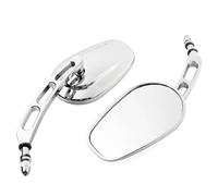 Handlebar Wing Mirrors Bar End For Touring For Road For King For Sportster Motorcycle 8MM Rear View Side Mirrors Rear View Mirror Side Wing Mirror(1Pair Sliver)